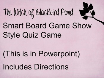 Preview of The Witch of Blackbird Pond Quiz Game