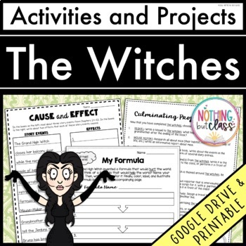 Preview of The Witches | Activities and Projects | Worksheets and Digital