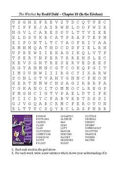 The Witches By Roald Dahl Chapter 18 Word Search By M Walsh Tpt