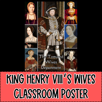 Preview of The Wives of King Henry VIII Classroom Poster European Tudor History 18x24