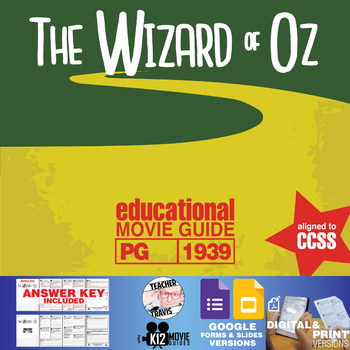Preview of The Wizard of Oz Movie Guide | Worksheet | Questions | Google Slides (PG - 1939)