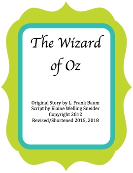 Preview of The Wizard of Oz Script