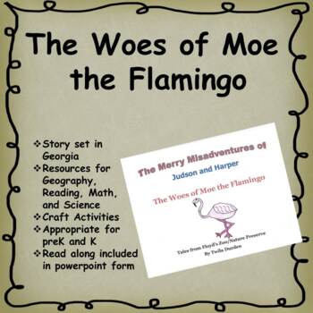 Preview of The Woes of Moe the Flamingo: Book with Reading, Graphing and Science Activities