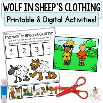 Preview of The Wolf in Sheep's Clothing | Digital & Printable Activities | Boom™ Cards