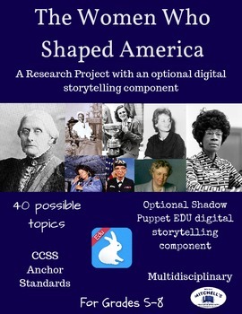 Preview of The Women Who Shaped America Research Project