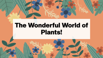 Preview of The Wonderful World of Plants! - Lesson Slides on Plants and Development