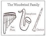 The Woodwind Family Coloring Sheet | Music | Pan Flute, Sa