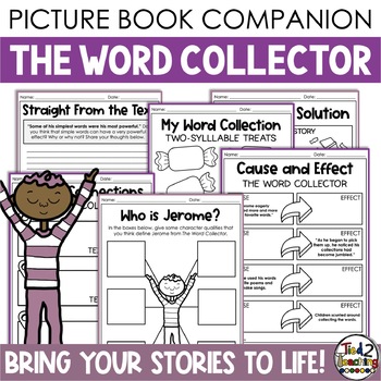 Preview of The Word Collector Book Companion with Book Review Pennant