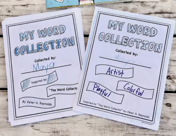 Preview of The Word Collector by Peter H. Reynolds Activity Book: My Word Collection