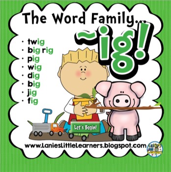 Preview of The Word Family ~ig! { SMARTBoard Activities}