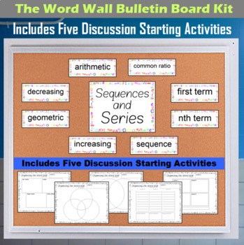 Preview of The Word Wall Bulletin Board Kit - Sequences and Series
