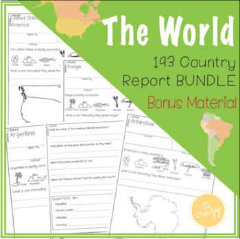 Preview of The World-A 198 Country Report BUNDLE