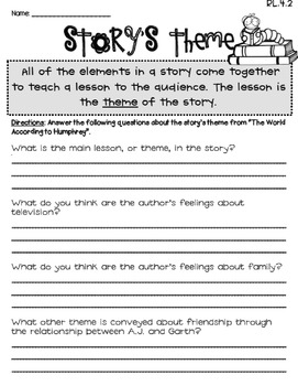 The World According to Humphrey (4th Gr. - Supplemental Materials)
