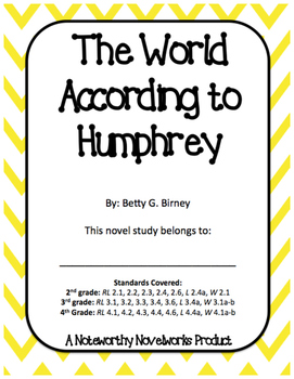 Preview of The World According to Humphrey Novel Study / Key