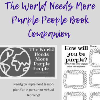 Preview of The World Needs More Purple People Book Companion 