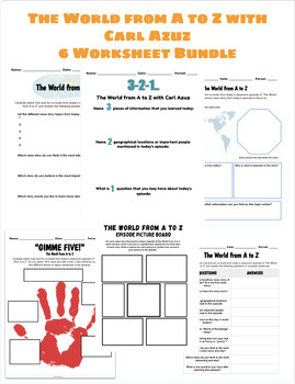 Preview of The World from A to Z Worksheets