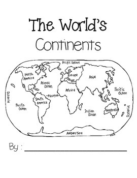 The World's Continents Booklet by Soccer Momma | TpT