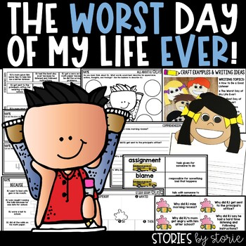 Preview of The Worst Day of My Life Ever! Printable and Digital Activities