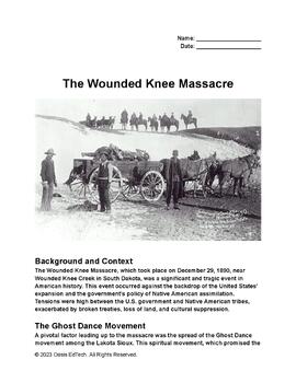 Preview of The Wounded Knee Massacre Worksheet