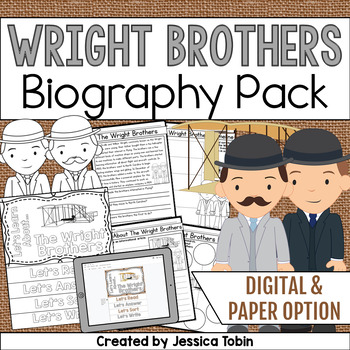 Preview of The Wright Brothers Biography Pack - Digital Biography Activity in Google Slides