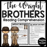 Inventors the Wright Brothers Biography Reading Comprehens