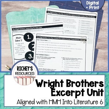 Preview of The Wright Brothers Excerpts Nonfiction Unit (Text + Graphic Novel) HMH 6