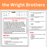 The Wright Brothers First Flight / Reading Comprehension Passage