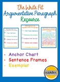 The Write Fit Argumentative Paragraph Resource