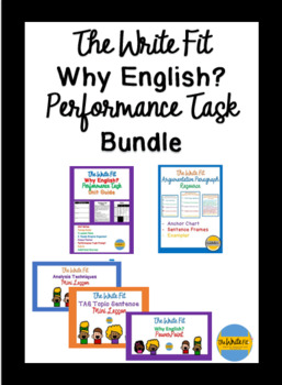 Preview of The Write Fit Why English? Performance Task Bundle