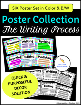 Preview of The Writing Process Bulletin Board Banner & Poster Collection (Color & B&W)