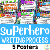 Superhero Theme: Writing Process Posters (Bulletin Board Set)