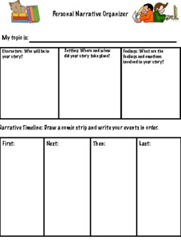 Preview of The Writing Process: Prewriting - Personal Narrative Organizer