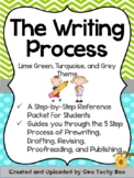 The Writing Process Reference Packet - Lime Green, Turquoi