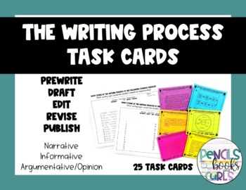 Preview of The Writing Process Task Cards