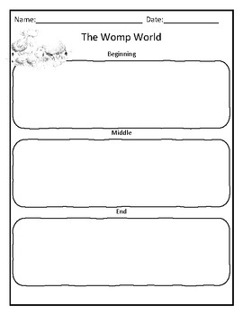Preview of The Wump World Beginning, Middle, and End Template