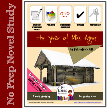 Preview of The Year of Miss Agnes Novel Study (Print + DIGITAL)