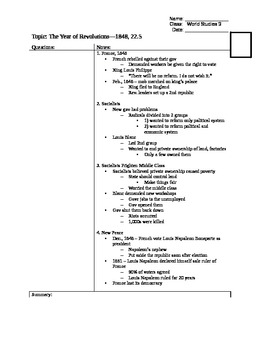 The Year Of Revolutions 1848 22 5 Cornell Notes Revolutions   Original 319338 1 