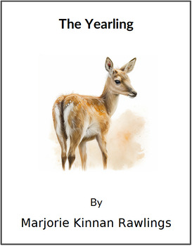 Preview of The Yearling - (Lesson Plan)
