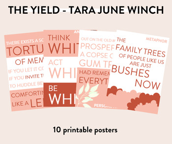 Preview of The Yield - Tara June Winch Quote Posters