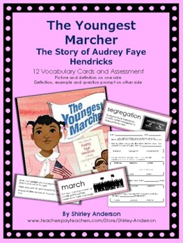 Preview of The Youngest Marcher (Audrey Hendricks) - Vocabulary Cards