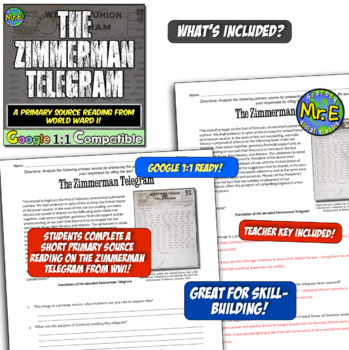 The Zimmerman Telegram Primary Source Analysis On The US Entry Into WWI   Original 4498520 2 