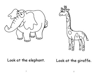 The Zoo - Look at the - Guided Reading and Coloring Book | TpT