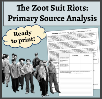 Preview of The Zoot Suit Riots: Primary Source Analysis