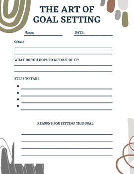 The art of Goal Setting by The Aspiring Homeschooler | TPT