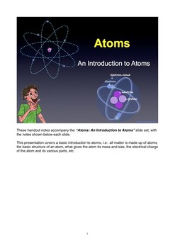 Preview of The atom - what are atoms? PDF Notes Handout
