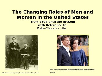 Preview of The changing Roles of Men and Women in The United States of America