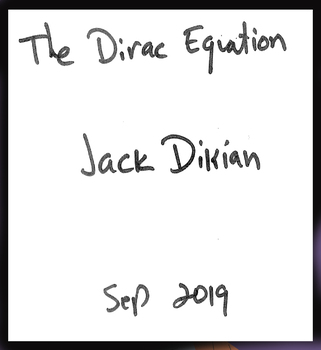 Preview of The derivation of the Dirac equation