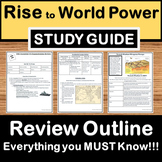 World War I / Spanish American War Study Guide-US History-