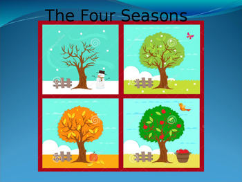 Preview of The four seasons for little learners