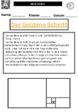 The golden ratio - Art 5 fact sheets + pictures in German